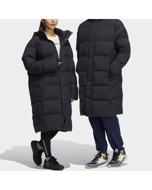 Adidas Blue Gd Puffy Lg Co Hooded Down Jacket for men