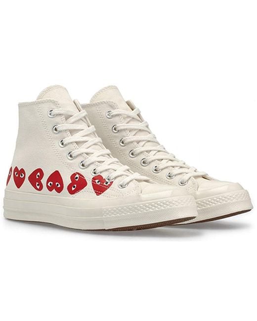 Converse Pink X Comme Des Garcons Play Chuck 70 Hi Top 'Multi Heart' for men