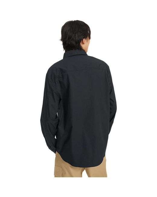 Converse Blue Woven Long Sleeve Button Down Shirt for men