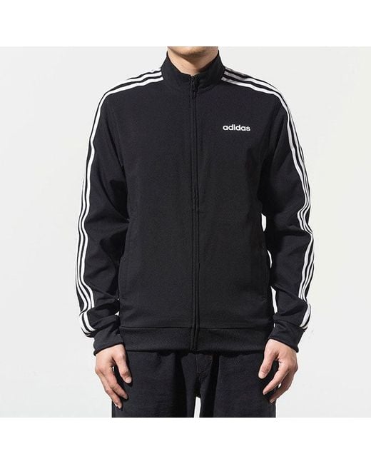 Adidas Black E 3S Tt Wvn Sports Woven Jacket for men