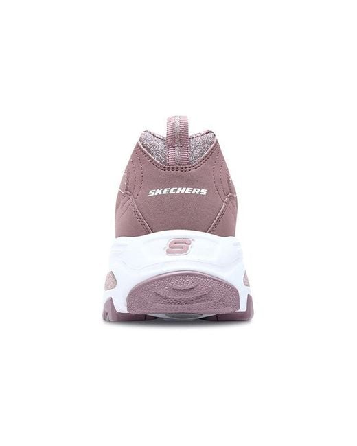 Skechers Purple (Wmns) D'Lites Low-Top Clunky Shoes
