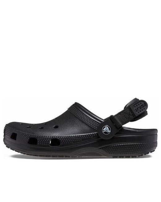 CROCSTM Black Classic Adjustable Strap Clog for men