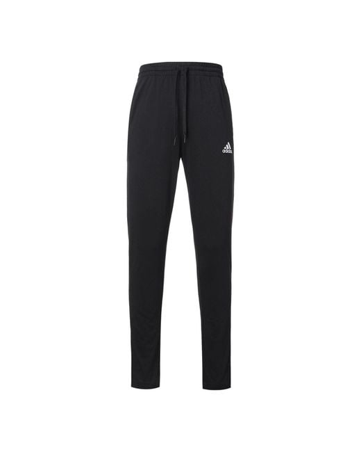 Adidas Black Essentials Solid Color Slim Fit Running Sports Pants for men