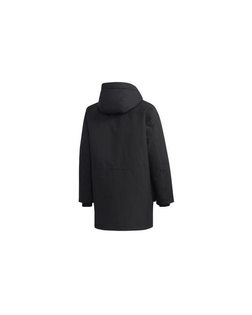 Adidas Black Xplr Dwn Stay Warm Outdoor Hooded Down Jacket for men