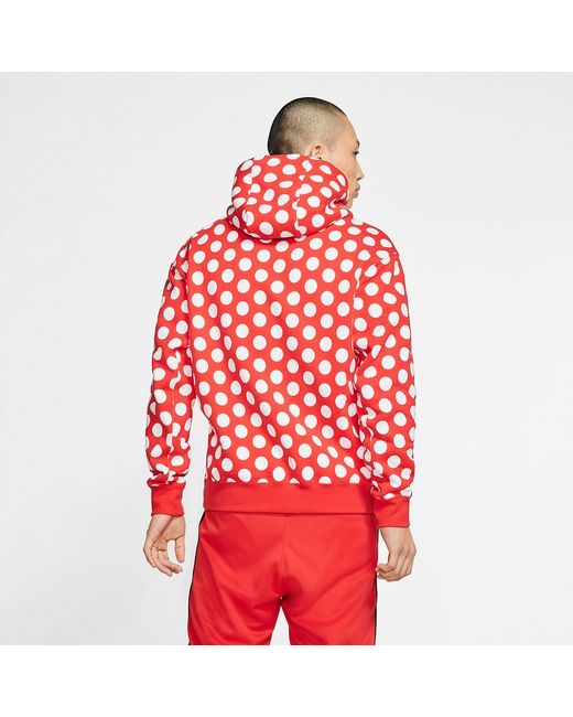 Nike Red Full Out Dots Hoodie for men
