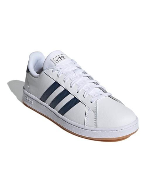 Adidas Blue Grand Court Crew Gum' for men