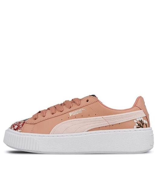 PUMA Pink (Wmns) Platform Hyper Embroidered Lace Up