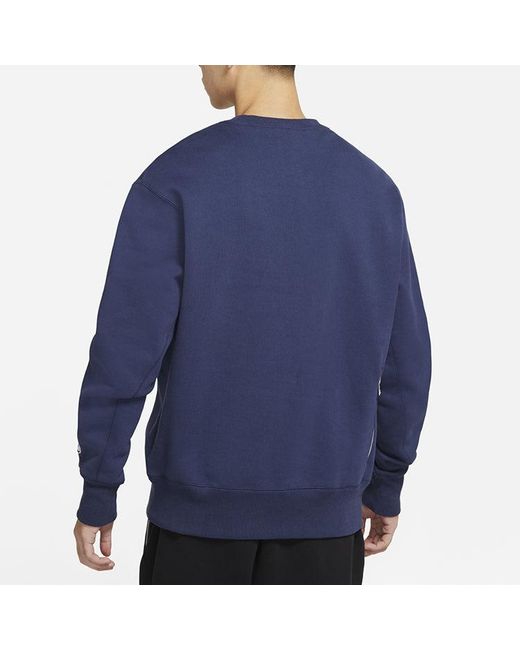 Nike Blue Sportswear Logo Casual Sports Round Neck Pullover for men