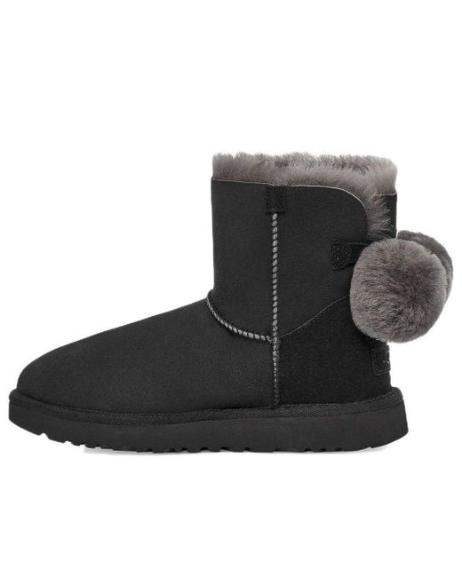 Ugg Black (Wmns) Mini Bailey Fuzzy Bow