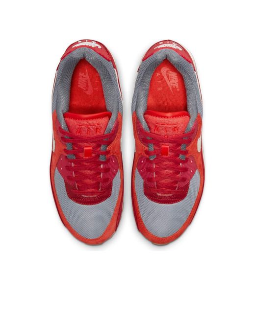 Nike Red Air Max 90 Premium 'Gym' for men