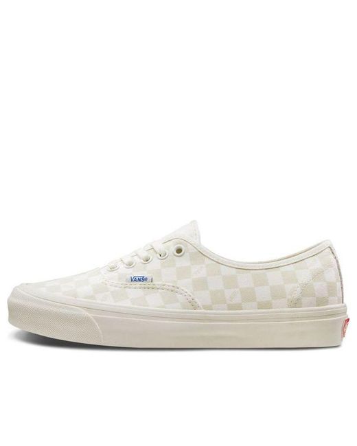Vans White Authentic Lx 'Tonal Checkerboard' for men