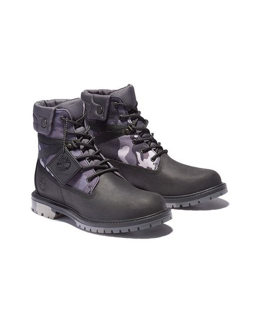 Timberland Black (Wmns) Heritage Ek+ Inch Waterproof Boot Full Grian'