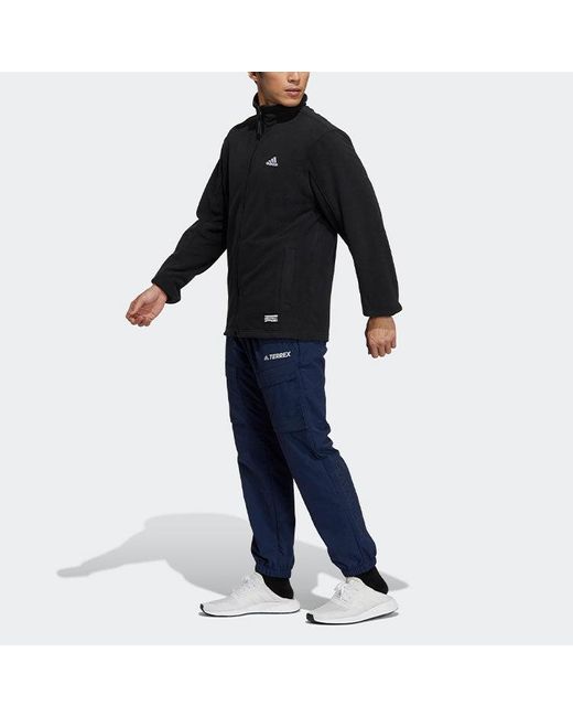 Adidas Black Zipper Stand Collar Hooded 3 for men