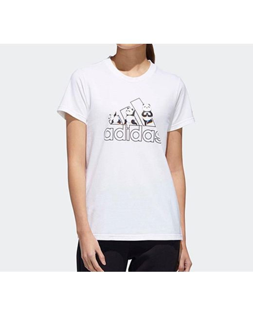 Adidas White (Wmns) Panda Bos Tee Sports Stylish Short Sleeve T