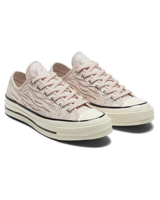 Converse White (Wmns) Chuck Taylor All Star 1970S Classic Glitter Shine Low Top Sneakers