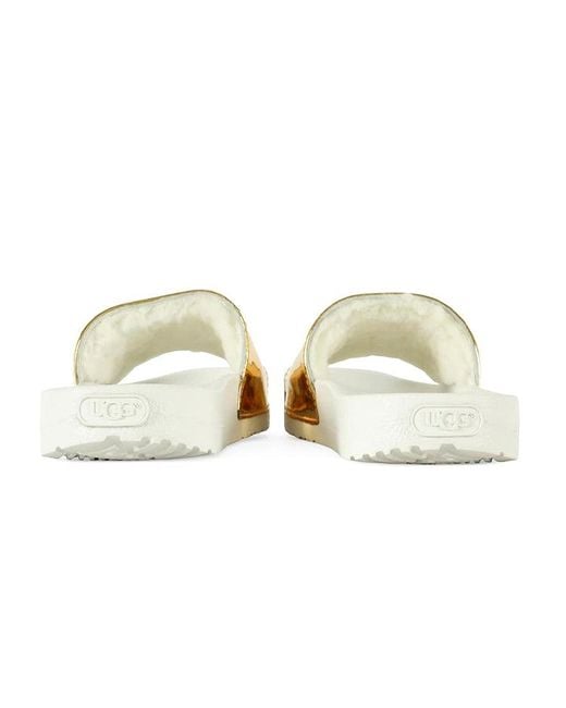 Ugg Yellow (Wmns) Royale Graphic Metallic Slides