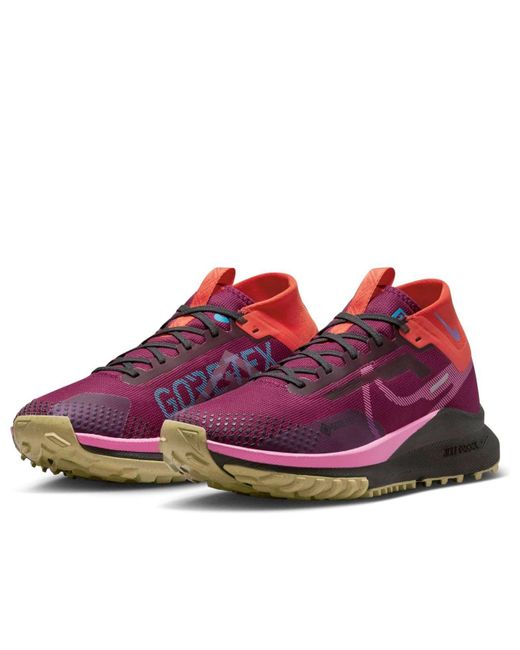 Nike Red React Pegasus Trail 4 Gtx 'Rosewood' for men