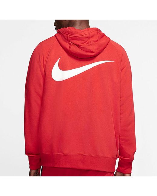 Nike Red Zipper Hooded Sports Jacket for men