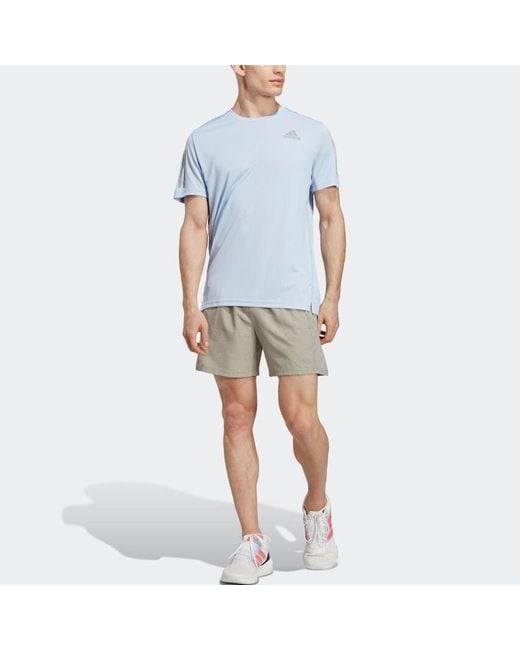 Adidas Blue Own The Run Tee for men