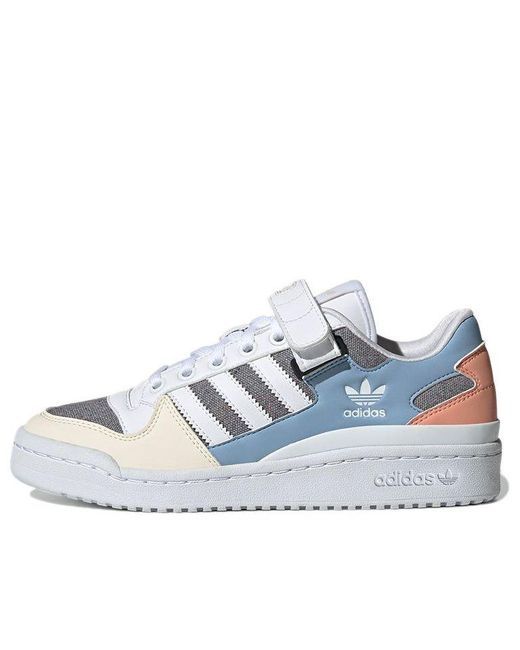 adidas Originals Forum Low Wear-resistant Non-slip Casual Skateboarding  Shoes White Blue Gray | Lyst