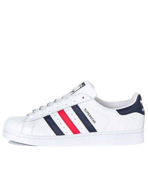 adidas originals superstar white blue