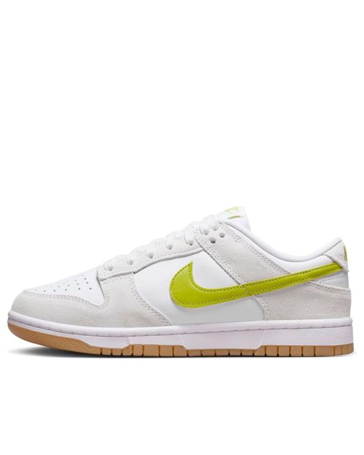 Nike White (Wmns) Dunk Low Bright Cactus'