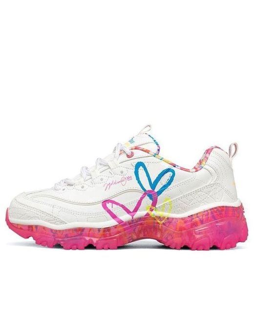 Skechers Pink (Wmns) James Goldcrown X D'Lites Crystal Low Top Running Shoes