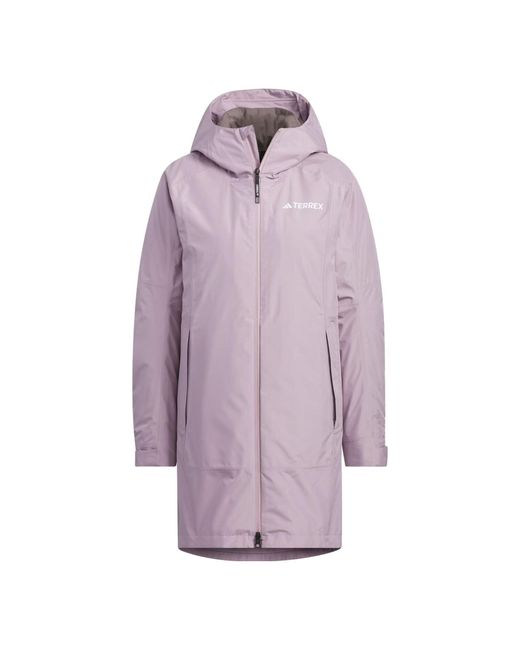 Adidas Purple (Wmns) Terrex 3-In-1 Rain.Rdy Super Inner Jacket