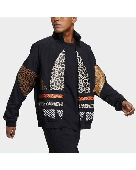 Adidas Black Originals Atm Tt Stand Collar Athleisure Casual Sports Jacket for men