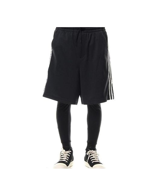 Adidas Blue Y-3 3-Stripes Track Short for men