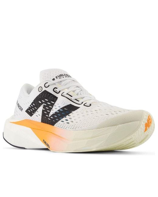 New Balance White (Wmns) Fuelcell Supercomp Pacer V2 'Hot Mango'