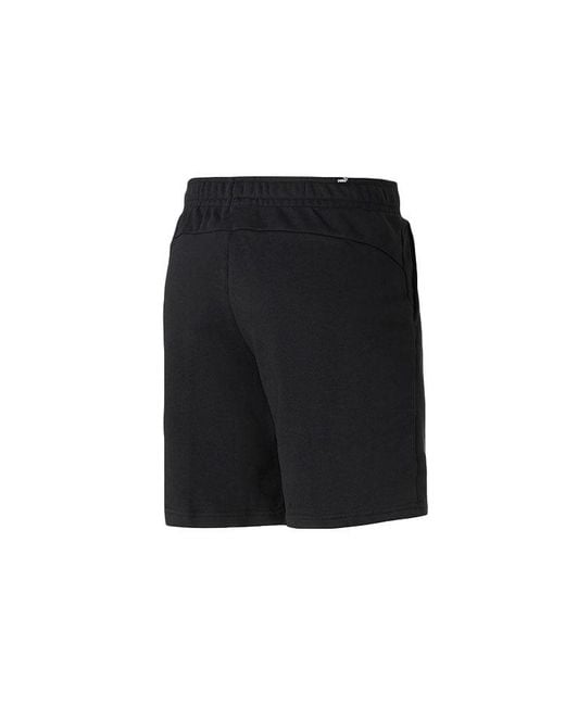 PUMA Black Essential Logo Shorts for men