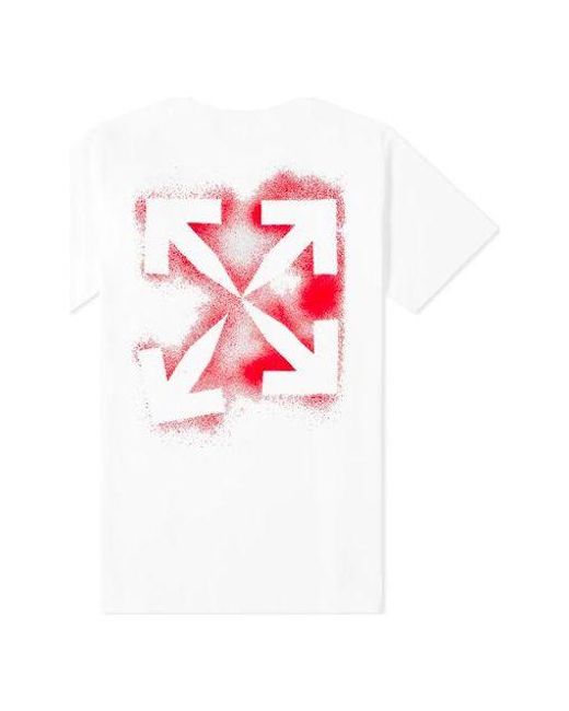 Off-White c/o Virgil Abloh White Stencil Short-Sleeve Slim Tee for men