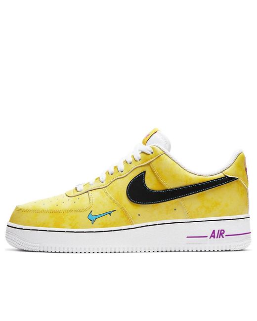 Nike Yellow Air Force 1 '07 Lv8 'Peace, Love, And Basketball' for men