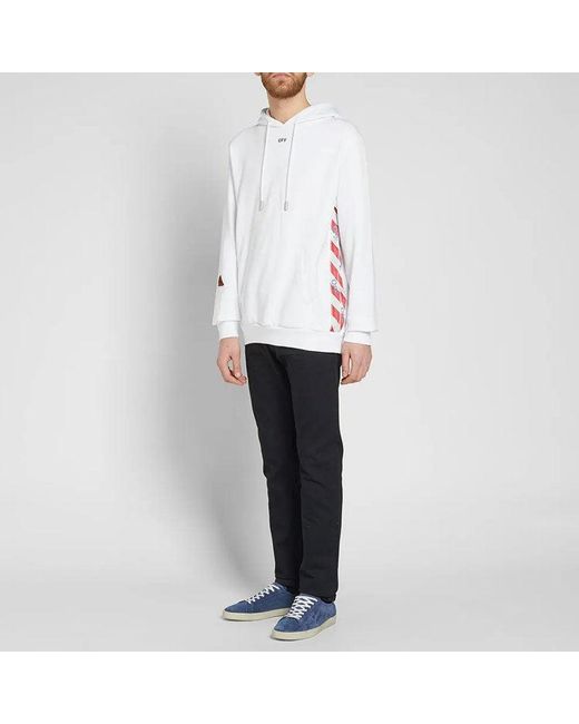 Off-White c/o Virgil Abloh White Ss21 Hooded Logo Printing Long Sleeves Loose Fit for men