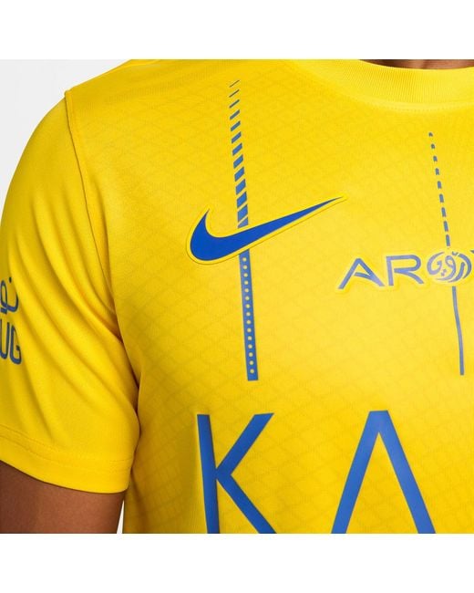 Nike Yellow Al Nassr Fc 2023/24 Stadium Home Jersey for men