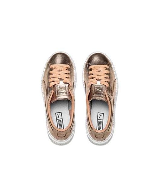 PUMA Orange (Wmns) Basket Platform Trace Luxe 'Dusty Coral'