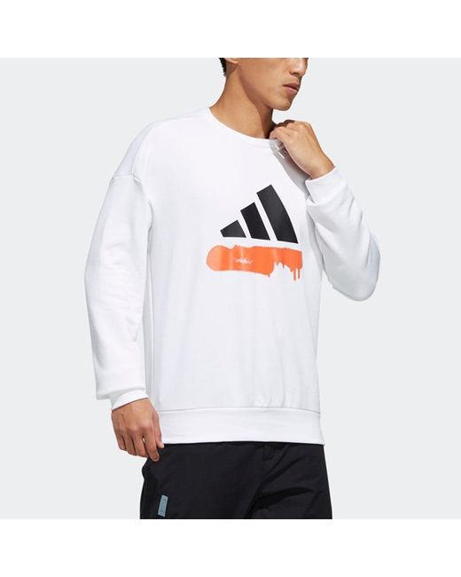 Adidas White O2 Swt Bos Casual Sports Pullover for men