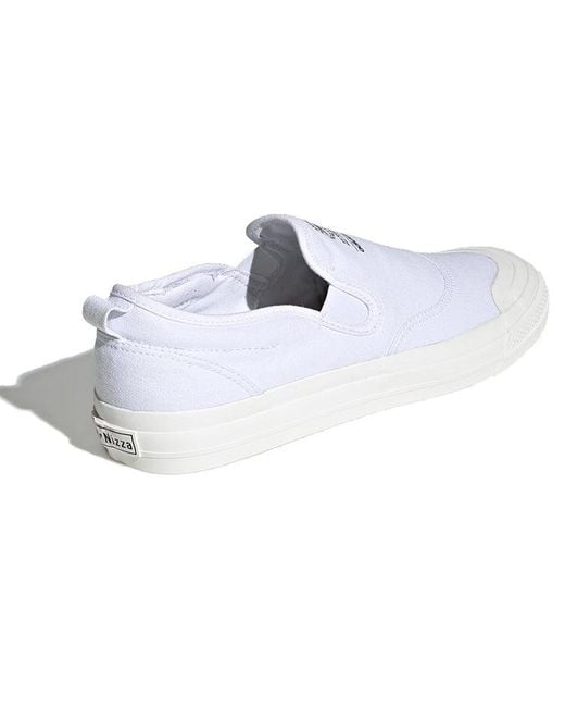 Adidas White Nizza Rf Slip-On 'Triple' for men