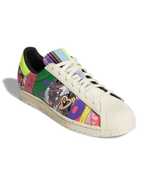 Adidas White Kris Andrew Small X Superstar 'Pride' for men