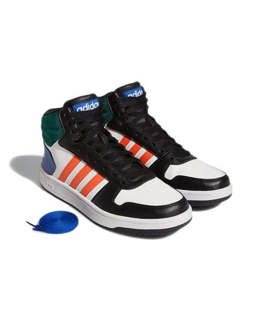 Adidas Blue Hoops 2.0 Mid Basketball Shoes Multi Color' for men