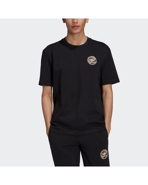Adidas Black Originals Artist Tee Ss Pattern Printing Sports for men