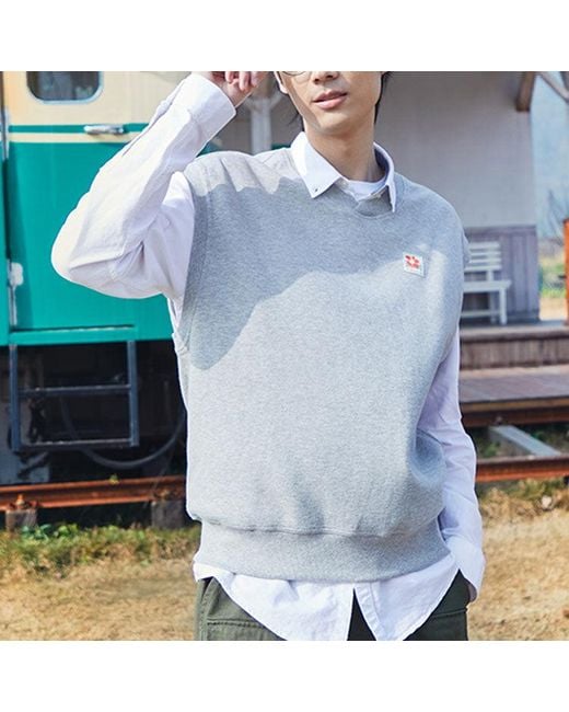 Converse Gray Double Twill Knit Vest for men