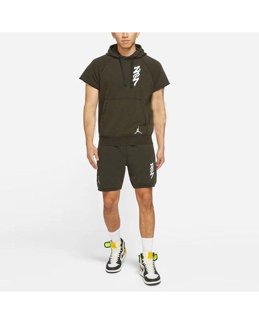 Nike Green Dri-Fit Zion Embroidered Quick Dry Sports Short Sleeve for men