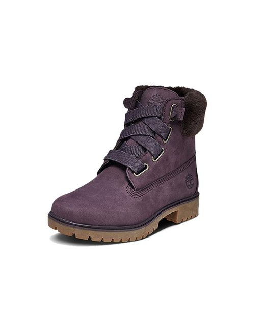 Timberland Purple 6 Inch Jayne Shearling Waterproof Wide-fit Boots