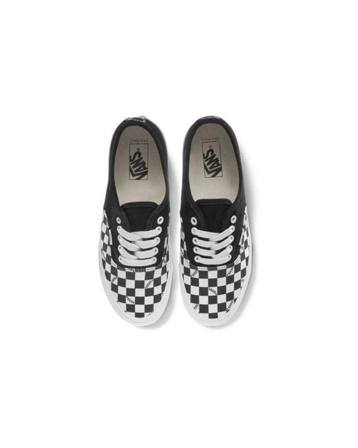 Vans Black Og Authentic Lx Checkerboard Toe' for men