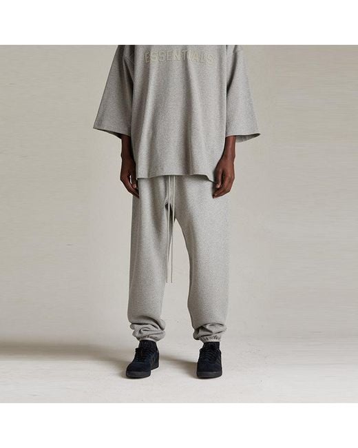 Fear Of God Gray Sweatpant 'Dark Heather Oatmeal' for men