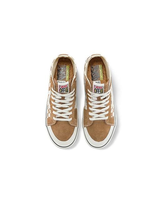 Vans Natural Sk8-Hi High Top Casual Skate Shoes Grid
