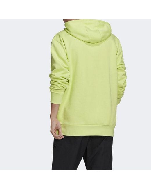 Adidas Yellow Originals Adv Logo Hoody Dragon Printing Sports for men