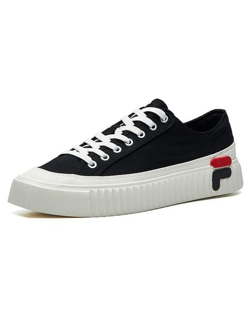 Fila Black Gear Canvas Shoes for men